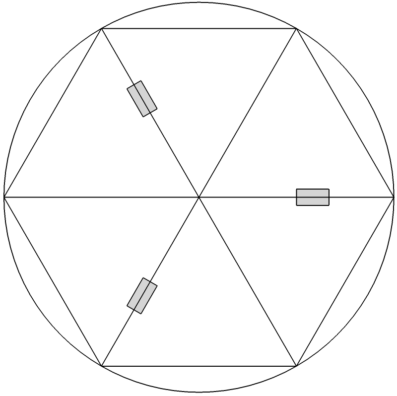 triangles inscribed in a circle