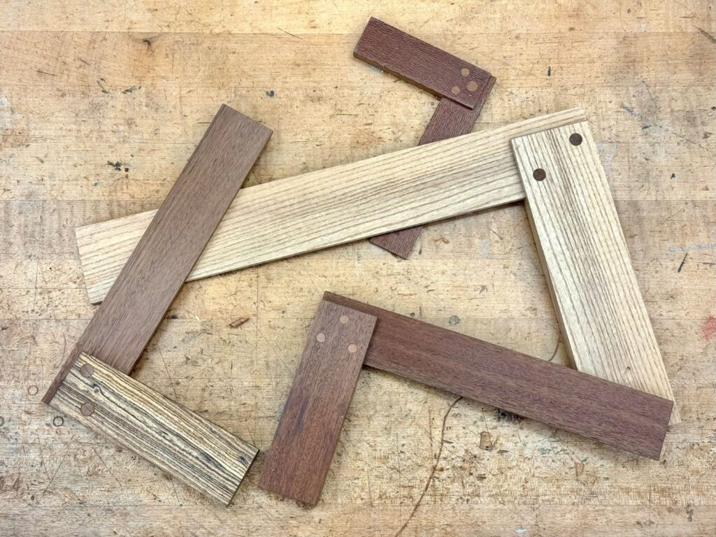 four wood squares